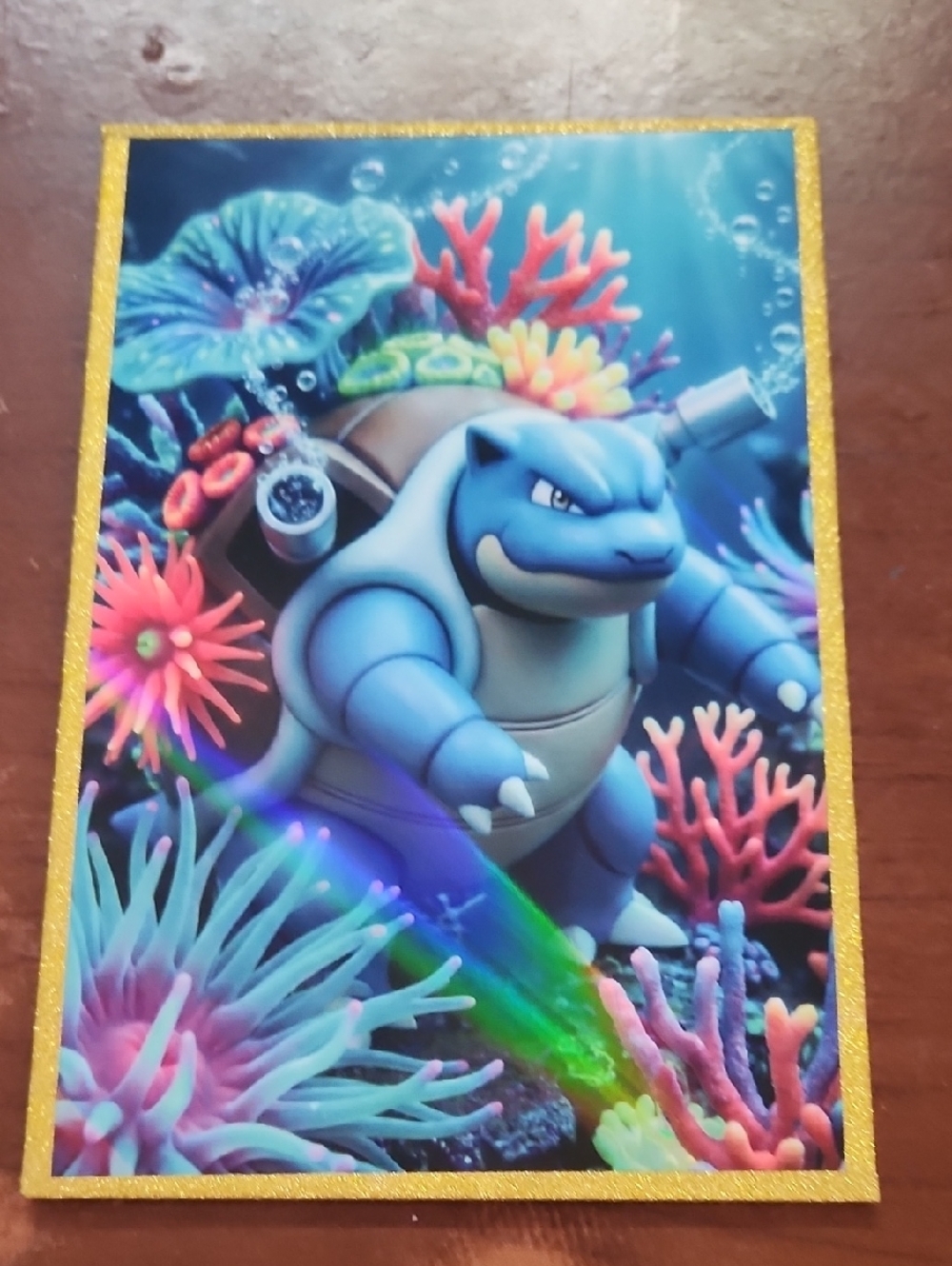 Pokemon Blue Blastoise with Multicolor Artboard